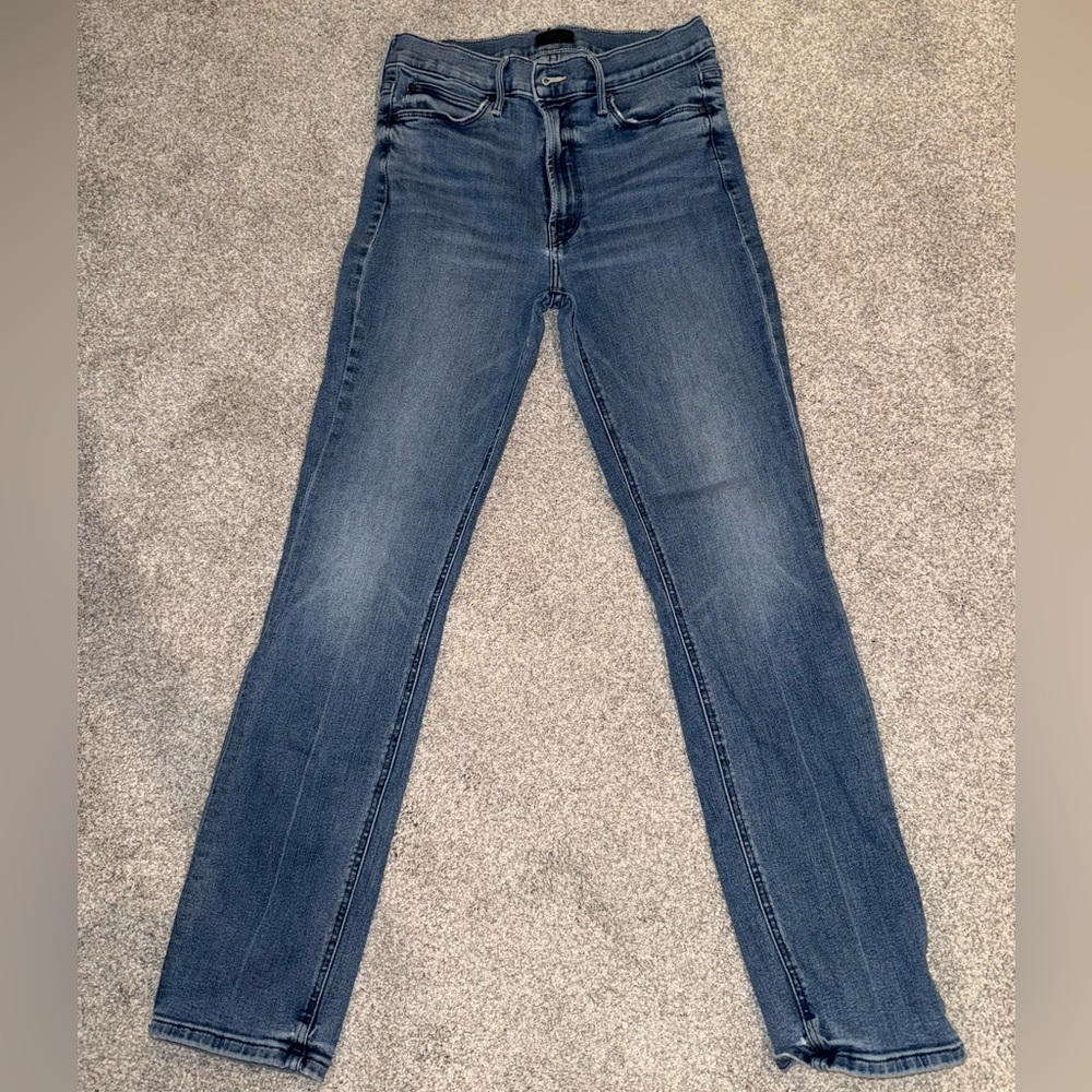 MOTHER Blue Straight Leg Jeans Classic Style